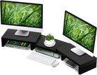 Dual Monitor Stand Riser Office Desktop Organizer Stand 2 Monitors adjustable