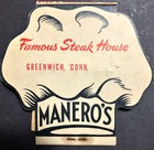 Vintage 1940s - 50s  Feature Matchbook Manero s Steak House