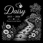 Custom Dog Memorial Stone Granite Grave Marker Photo Engraved 12x12 Angel