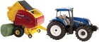 New Ertl 1 32 New Holland T6 180 With Roll-belt 560 Round Baler 13966