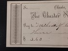 1887  3 60 Chester National Bank Check
