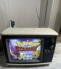     vtg Panasonic 70   s Portable 13    Atomic White Color Crt Tv      Rare Tested 