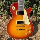 Standard 6-string Lp Electric Guitar  Flame Maple Body  Chrome Hardware 22 Frets