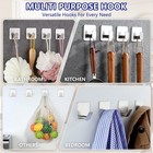 Metal Adhesive Towel Hook- 4 Packs Coat Hooks Stick On Bathroom Bedroom Or Ki   