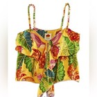 Farm Rio Yellow Beaks And Bananas Blouse Women s Size Xl New