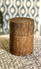Antique 1  1 4   h  Mini Wood Spice Jar  Snuff Pill Box  Treen Wood