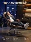 Gaming Chair With Foot Rest   Lumbar Support Massager  Gamer Chair  Brown