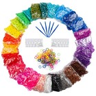 12730  Loom Rubber Bands Refill Kit - 26 Colors  500 Clips   6 Hooks For Diy Bra