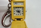Vintage Y2k New York City Taxi Can Cell Flip Phone Keychain Analog Clock Yellow