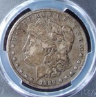 1889-cc Morgan Silver Dollar - Pcgs F 15 - Gold Shield
