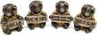 4  New  Zippy  Small Turtle With Sign Reptile Pet Figurine 4 Styles Home Decor 
