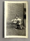 Vintage Photo Antique Toy Wagon Young Boy 1910   s