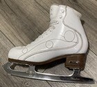 Risport Royal Ice Skate figure Skating Boots White W  Mk Phantom Blades Size 255