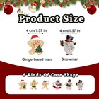 12 Pcs Gingerbread Man Napkin Rings And Snowman Christmas Gingerbread Snowman