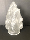 Vintage French Style Flame Frosted Glass Lamp Shade - 7 5  X 4 5  - 3 25  Fitter