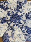 Handmade Quilted 10    Blue   White Floral Table Topper  Candle Mat  New