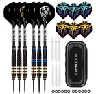 23g Steel Tip Darts Set 6pcs Brass Barrel Precision Gift Box
