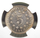 1867 U s  Shield Nickel   no Rays   5c Ngc Ms64  003 Unc Bu Uncirculated Ecc c