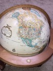 Vintage Replogle 12  Diameter World Globe Genuine Hardwood 16x16x16 Table Stand
