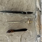 3 Lot Duck Egyptian Sward Wood Metal Letter Opener Vintage