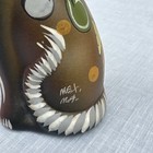 Vintage Signed Tonala Mexican Hand Painted Bird Cat Figurine Pottery Folk Art