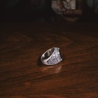 Vintage Black Onyx Ring For Men Sterling Silver Engraved Statement Jewelry