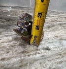 Norman Brumm Enamel On Copper Flowers On Burl Wood Vintage Signed