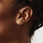 14k Solid Yellow Gold Bee Studs Honeybee Beekeeper Earrings