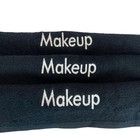 12 Pack Makeup Removal Towels - Embroidered Black 12 X 12 Cotton Washcloth