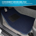 Premium Carpet Blue Floor Mats For Cars - Universal Fit Interior 4-piece Car Mat