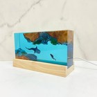 Whale Shark Diver Ambient Night Lamp  Simulated Ocean Landscape  Resin Handma   