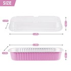 50 Mini Loaf Baking Pans With Lids Rectangle Aluminum Foil Baking Pans Container