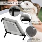 Elevated Dog Bed With Pillow Breathable Cooling Dog Cat Cot Outdoor Pet Hammock