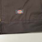Dickies Twill Insulated Eisenhower Jacket Men s Sz Mr 37-41 Dark Brown Tj15db
