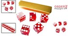 19mm Casino Dice Set Grade Aaa Acrylic 5pcs Precision Glossy Red Giftable