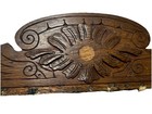 Antique Salvage Oak Wood Door Pediment Header Molding Crafter 19 25    Long Diy