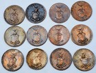  12  1930 s - 1940 s Mixed Lot One Centavos Filipinas   Coins Wwii Vintage