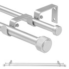 5 8  Diameter Adjustable Double Drapery Curtain Rod W  Poignee Finial