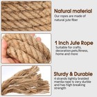 1 Inch X 100 Ft Natural Jute Rope  25mm Thick Twisted Manila Rope