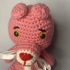 Hand Made Crocheted 8  Pink Stuffed Teddy Bear
