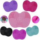 Clearance Silicone Apple Scrub Pad - Makeup Brush Cleaner  Portable Beauty Tool