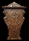 Antique 18t Best Carved Wood Griffin Monster Sgabello Italian Renaissance Chair