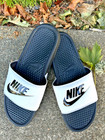 Nike Benassi Jdi Slides Mens 12 Black   White Casual Slip-on Sandals Pool Shoes