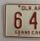 Vintage 1971 Arizona Dealer License Plate Grand Canyon State 6460 Az Dlr
