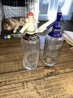 Lot Of 2 Vintage Schweppes Britvic Soda Water Glass Bistrot Siphon Seltzer