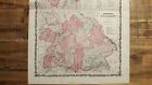 Antique Colored Map Of Germany  map  2    3  - Johnson s Atlas 1863