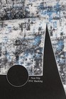 Non Slip Carpet Runner Rug  Machine Washable  Pvc Rubber Backing  Blue   Gray