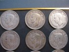 Lot Of 14 Canada George Vi 25 Cents Coins 1940-1952 80  Silver 20  Copper