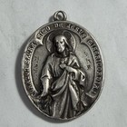 Vintage Our Lady Of Guadalupe Antique Coin Sterling Silver Pendant Mexico Medal