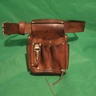 Vintage Ideal 35-901 Leather Tool Belt Pouch Klein Climbing Lineman Logo Belt